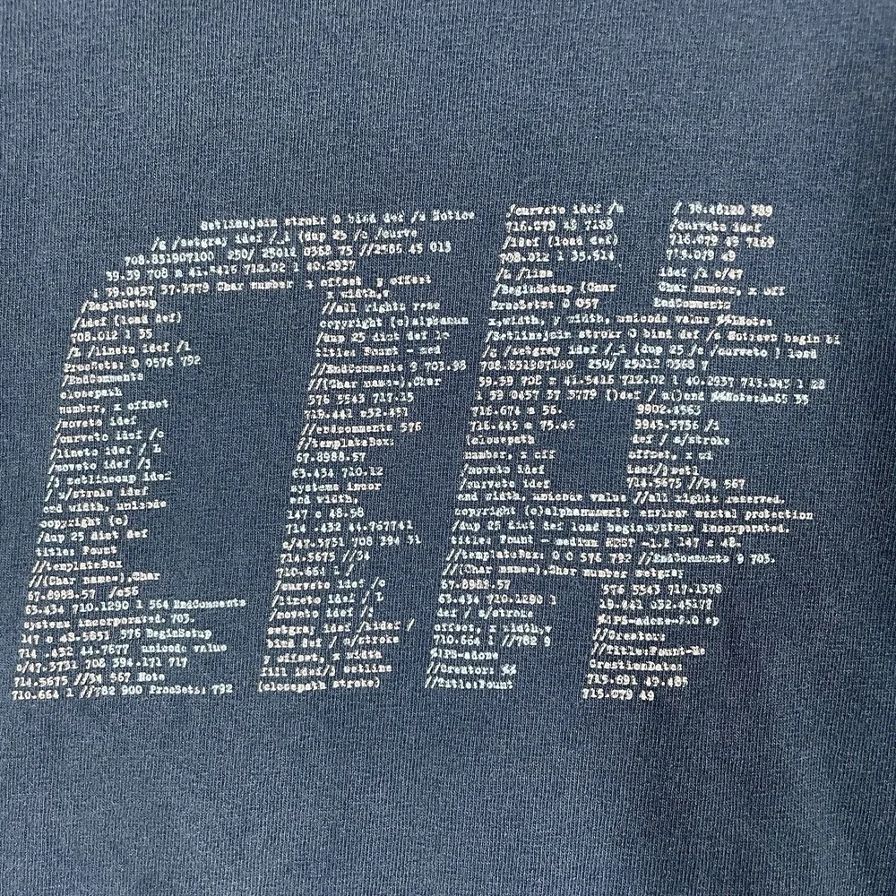 Vintage A# Alphanumeric Tshirt Mens Large MADE IN USA Skateboard Skate Tee Faded